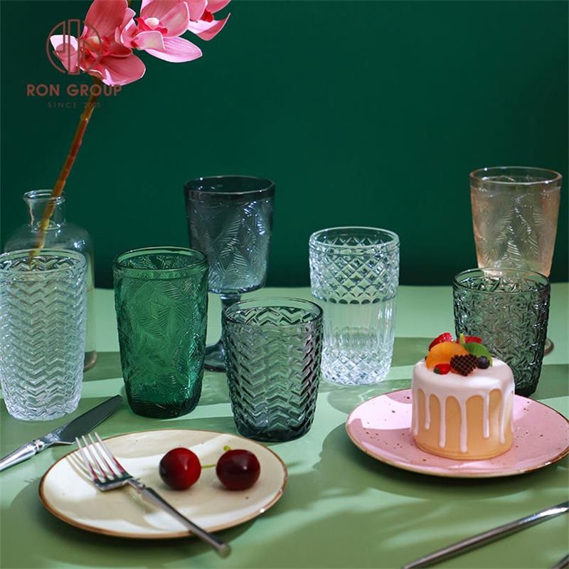 Embossed Colored Sun Flower Water Wine Glass Sets Goblet Drinking Juice Cup – Juice Cup and Embossed Colored Cup price