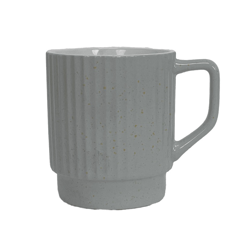 Minimalism Style Stripe Ceramic Cups Stackable Stoneware Tea Cup Simple Water 9oz Ceramic Mug for Gift – Mugs for Coffee and 9oz Ceramic Mug price