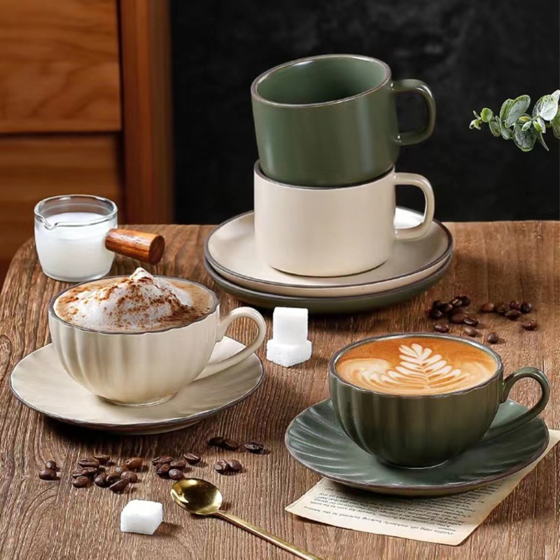 Nordic Ceramic Expresso Mug Porcelain Latte Coffee Tea Cups and Saucers Sets – Mug and Ceramic price