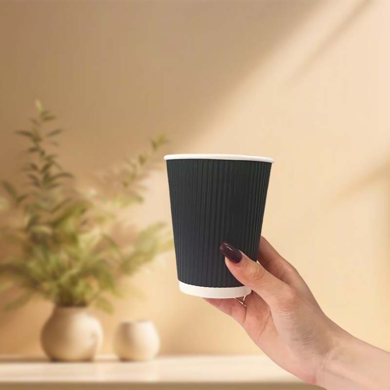 OEM Custom Coffee Cups Paper Biodegradable Logo Printed Single/Double Wall Black 8oz 12oz 16oz Beverage Paper Cup – Paper Coffee Cups Biodegradable and Coffee Take Away Cups 8oz 12oz 16oz price