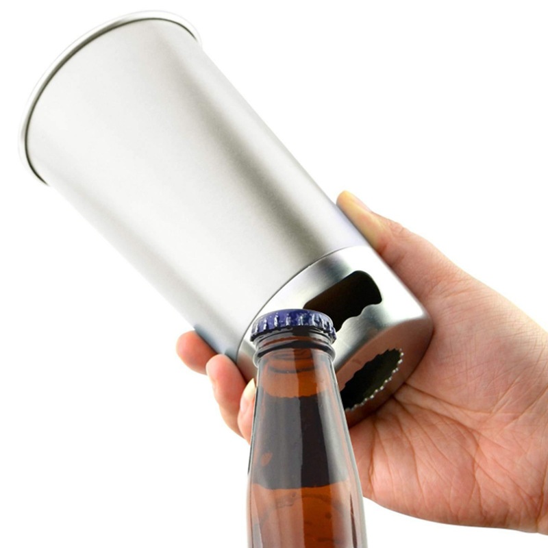 Single Wall Mug with Beer Opener, Metal Mug, Stainless Steel Beer Mug, Travel Mug, Camping Mug, Party Mug, Outdoor Mug, Promotional Gift Mug – Single Wall Beer Mug and Metal Mug with Beer Opener price