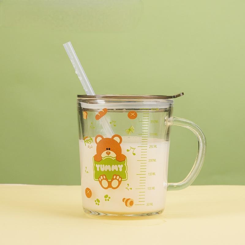 Thickened Graduated Straw Creative Glass Cup – Glass Bottle and Water Glass price