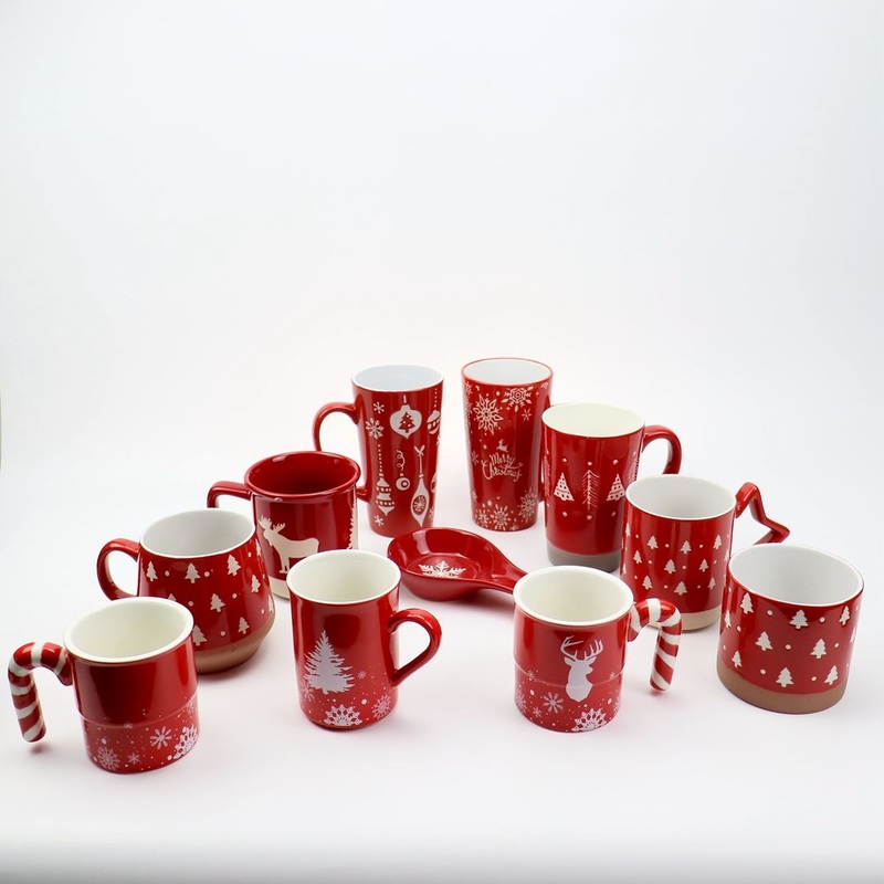 Whole Sale Christmas Ceramic Cup Customizable Design with Gift Box Packaging Ceramic Coffee Mug with Irregular Handles – Christmas Ceramic Cup and Gifts Mug price