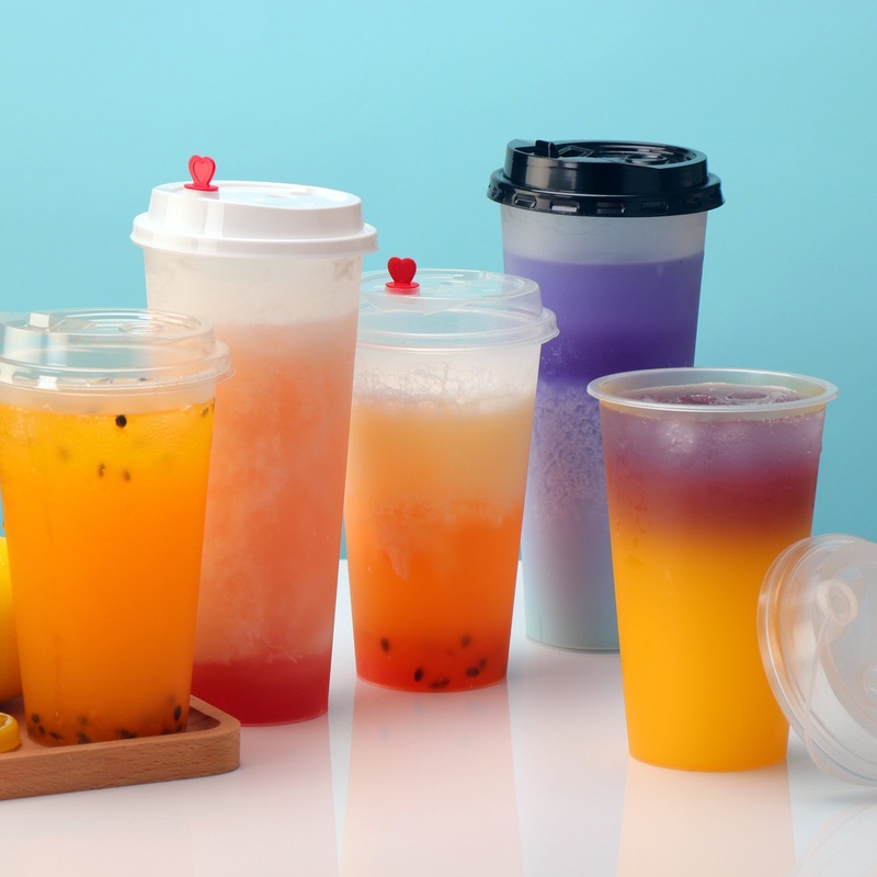 400ml 500ml Factory Manufacture Juice Cup with Lid and Straw – Plastic Cup and Cup price