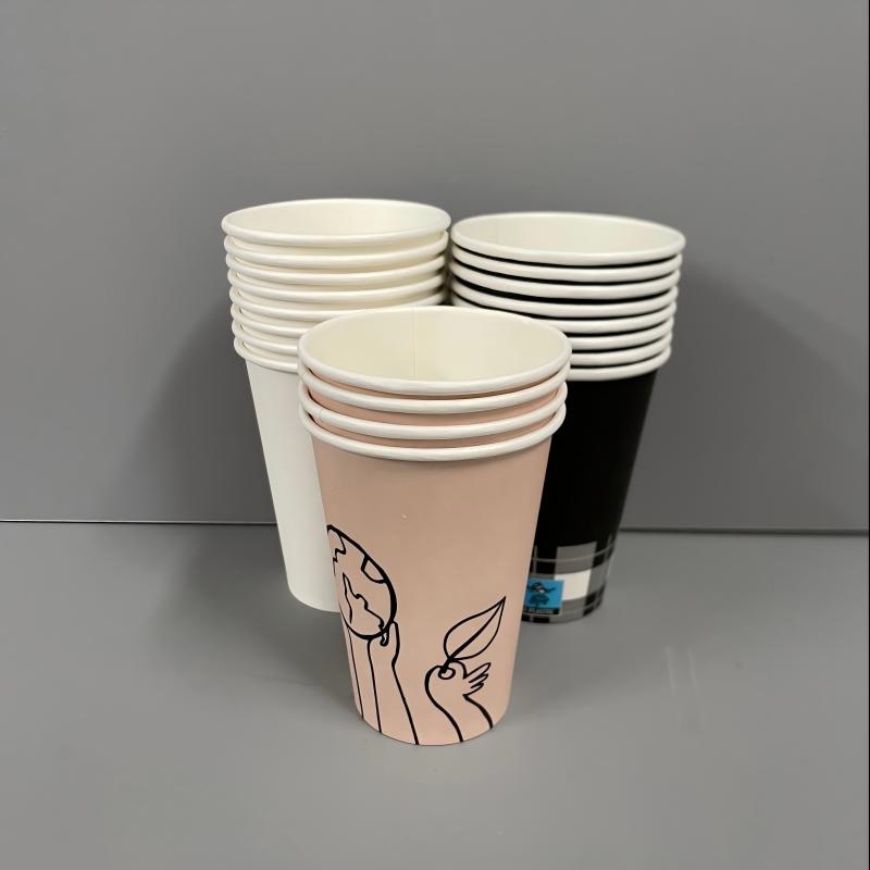8oz 12oz 16oz 22oz PE Coated Custom Printed Double Wall Single Wall Paper Cup with Sleeve – Custom Printed Paper Cups and Disposable Paper Cup with Lids price