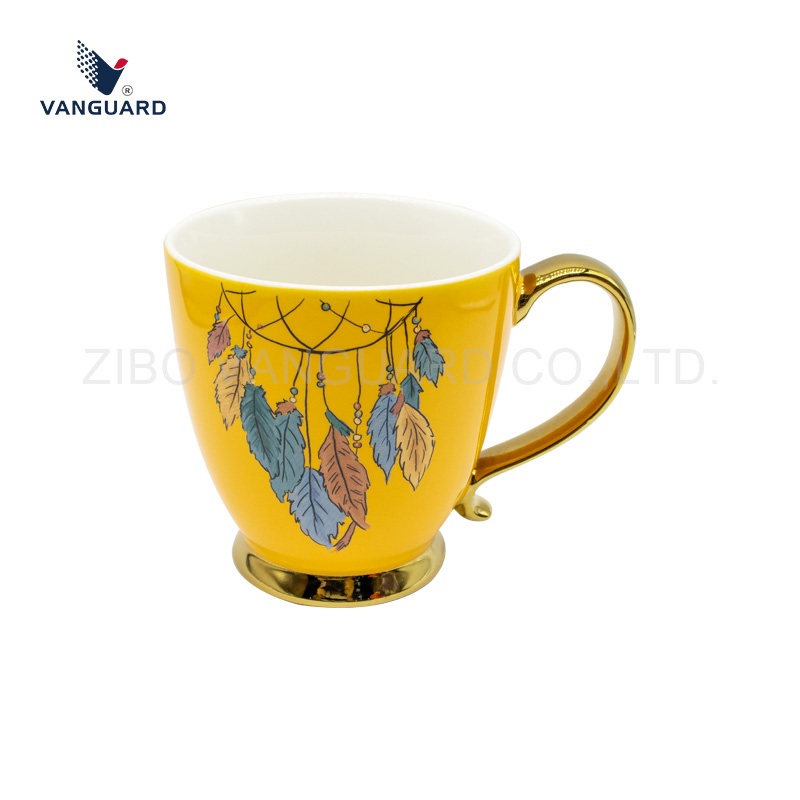 Custom Electroplated Mug Unique Ceramic Coffee Mug 16oz Round Porcelain Salad Mug – Porcelain Salad Mug and Ceramic Coffee Mug price