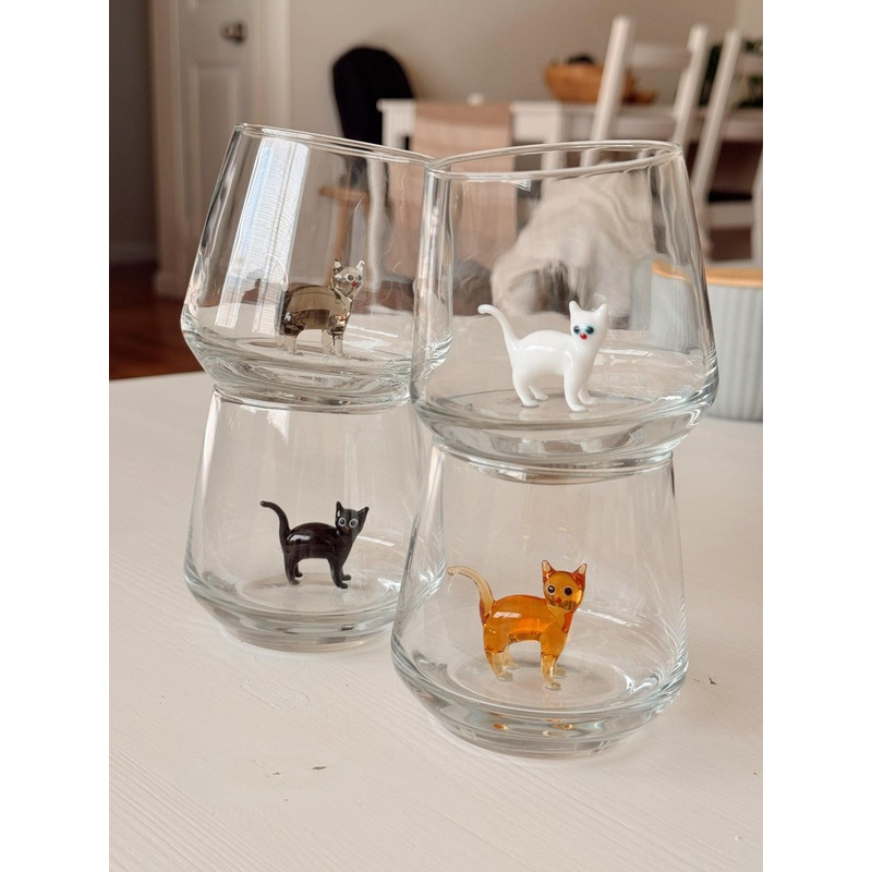 Customized Transparent Handmade Cute Tiny Teddy Bear Animal Drinking Glass Tumbler Water Drinking Glass Cups for Xmas Wedding Birthday – Glass Cups and Drinking Glass Cups price