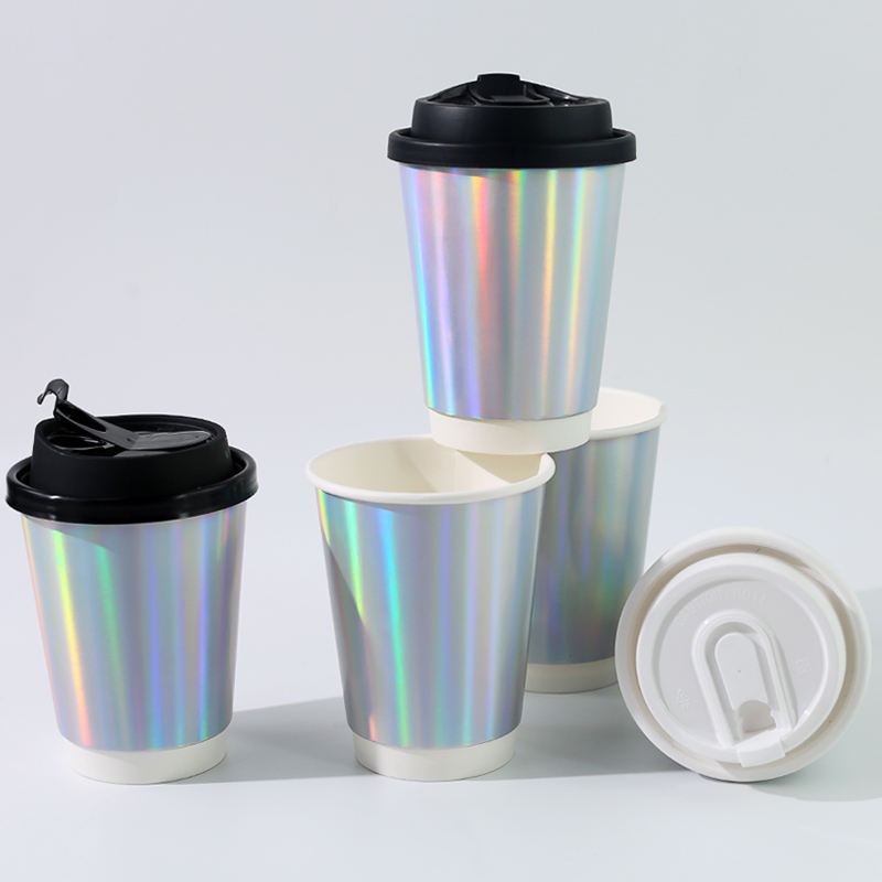 New Product Disposable Double Wall Paper Coffee Tea Cup 4oz 6oz 12oz 16oz Double Wall Paper Cup with PP Lid – Coffee Cup and Paper Cup price