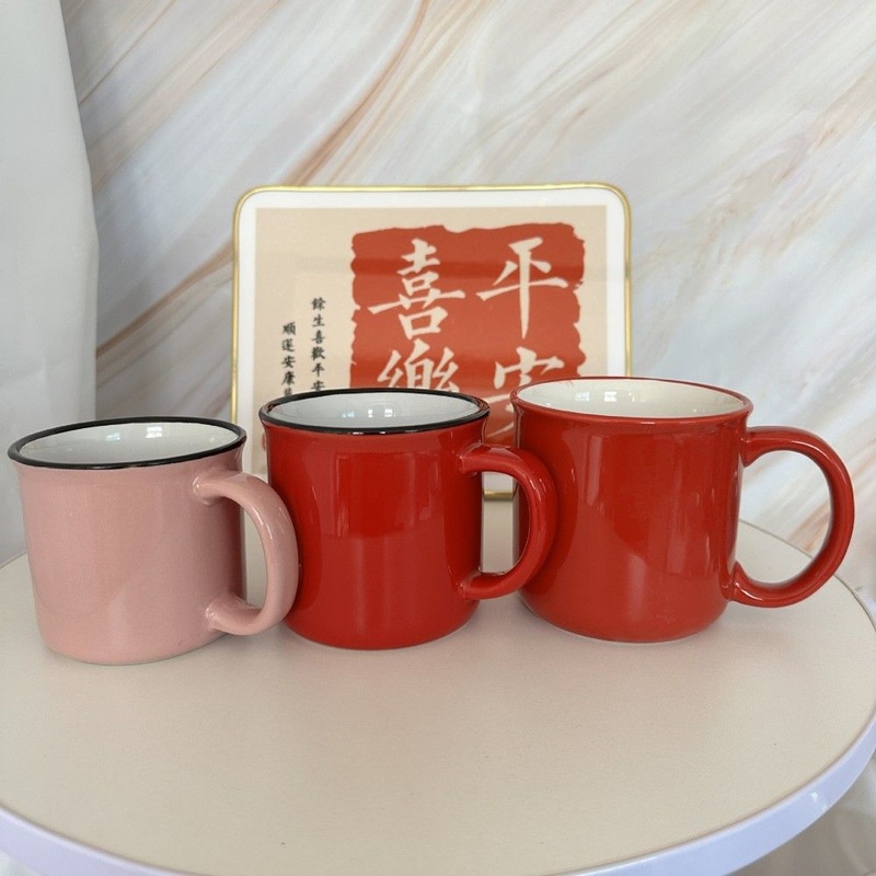 Restaurant Coffee Mug Custom 75ml 200ml 250ml 300ml 350ml Retro Ceramic Cappuccino Coffee Tea Cups with Saucer – Ceramic Mug and Mugs Ceramic price