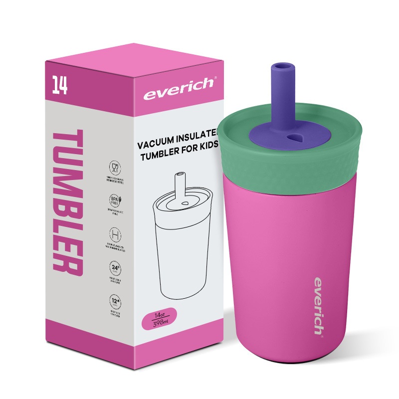 Vacuum Double Wall 18/8 Stainless Steel 14oz Kids Tumbler with Good Price – Kid Drink Bottle and 14oz Kids Tumbler price