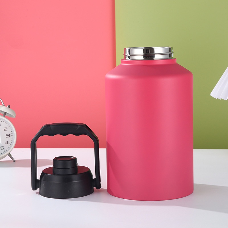 Wholesale Travel Triple Wall Vacuum Water Bottle Insulated Water Jug with Stainless Handle Lid and Straw for Camping – Jug and Water Bottle price