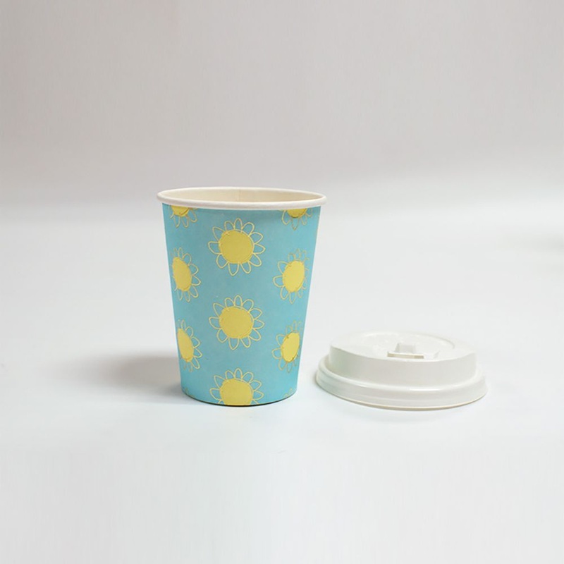 with Lid Tea Customized Logo Disposable Coffee Paper Cup Single Wall – Coffee Cup and Disposable Cup price