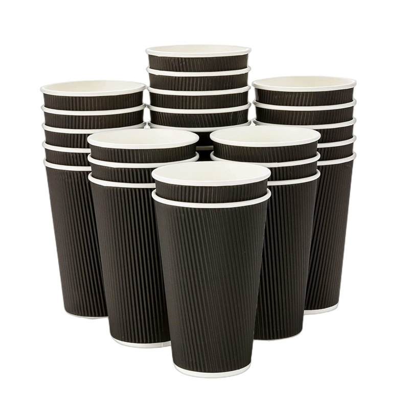 16oz PLA Lined Coffee Disposable Ripple Wall Paper Cup for Hot Drink – Ripple Wall Paper Cups and Customized Paper Cups price