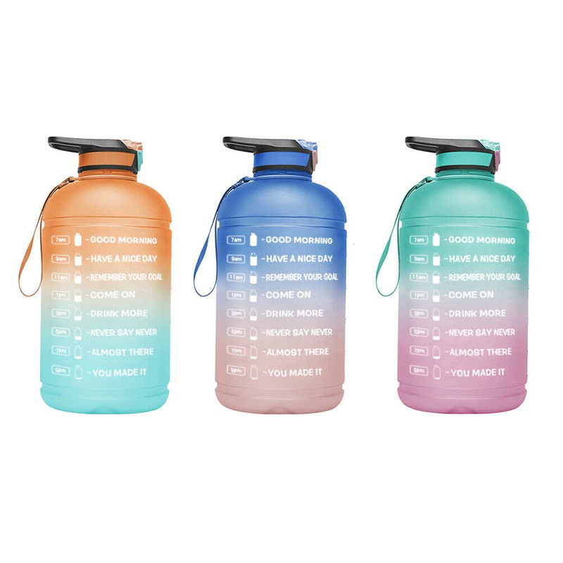 2024 Plastic Sports Water Bottle 1 Gallon 3.78L Large Capacity Gradient Color Inspirational Time Cup – Sports Water Bottle and 3.78L Large Capacity Water Bottle price