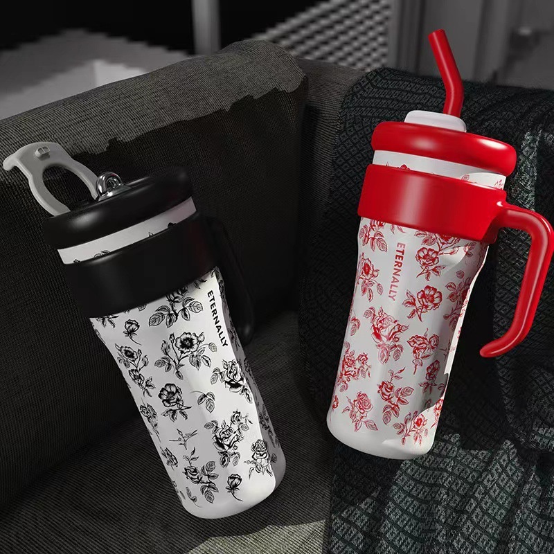 316 Stainless Steel Minimalist Insulated Cup with Patterned Handle – Vacuum Flask and Vacuum Cup price