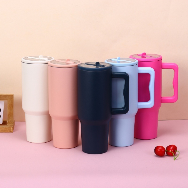 40oz Car Thermos Vacuum Tumbler Double Wall Stainless Steel Insulated Travel Cups with Handle and Folding Lid – Car Vacuum Tumbler and Insulated Travel Cups price