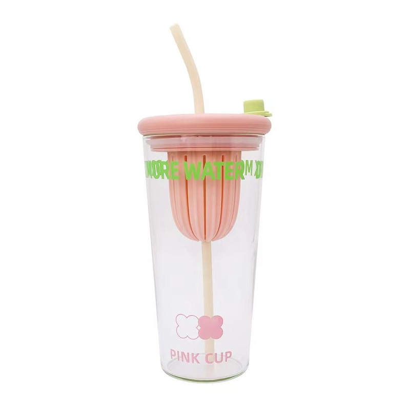 Best-Selling Simple, Large-Capacity, Cute Cup with Straw, Household Portable Glass – Gifts and Promotional Gift price