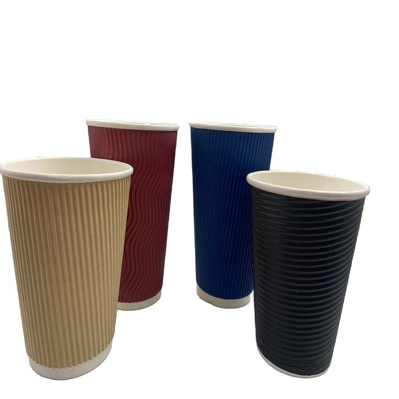 Biodegrade Tea Lids Ripple Wall Coffee Customized Logo Disposable Paper Corrugated Cup – Paper Cup and Disposable Cup price