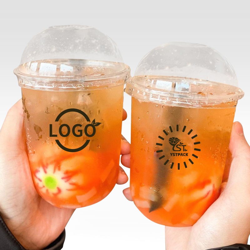 Clear Ice Cream Dessert Cold Coffee Pet U Shape Cup – Disposable Cup and Pet Cup price