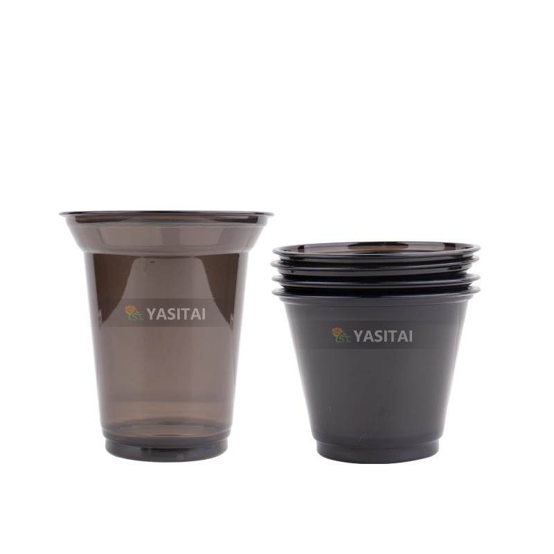 Custom Printed Black Pet Cup Disposable Colored Plastic Cups for Smoothies Cold Ice Coffee with Lid – Disposable Plastic Cup and Disposable Plastic Cups price