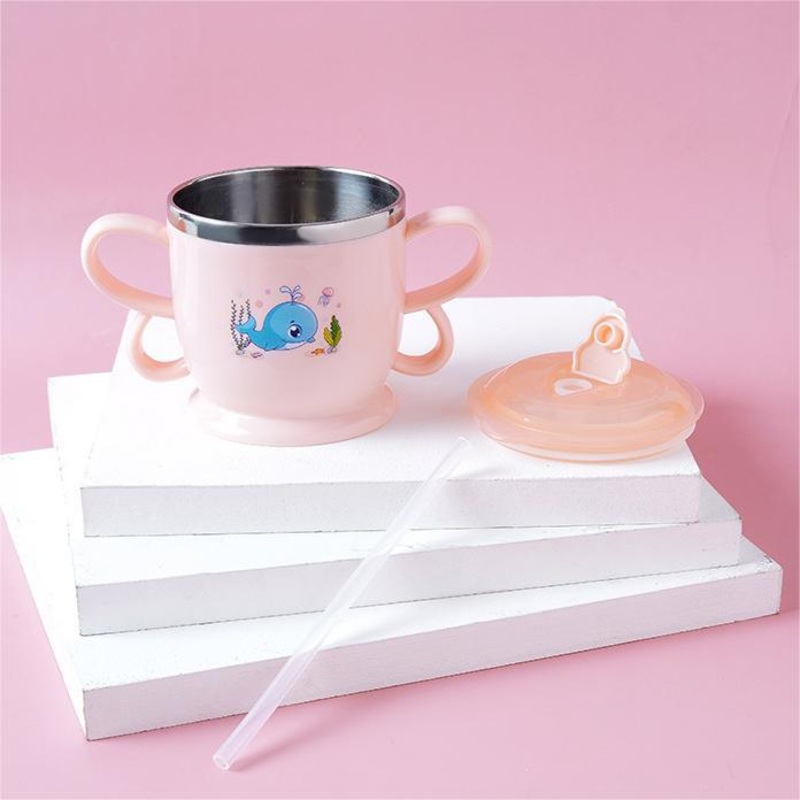 Wholesale 304 Stainless Steel Toddler Training Drinking Cup with Double Handle – Toddler Training Drinking Cup and Water Cup with Double Handle price