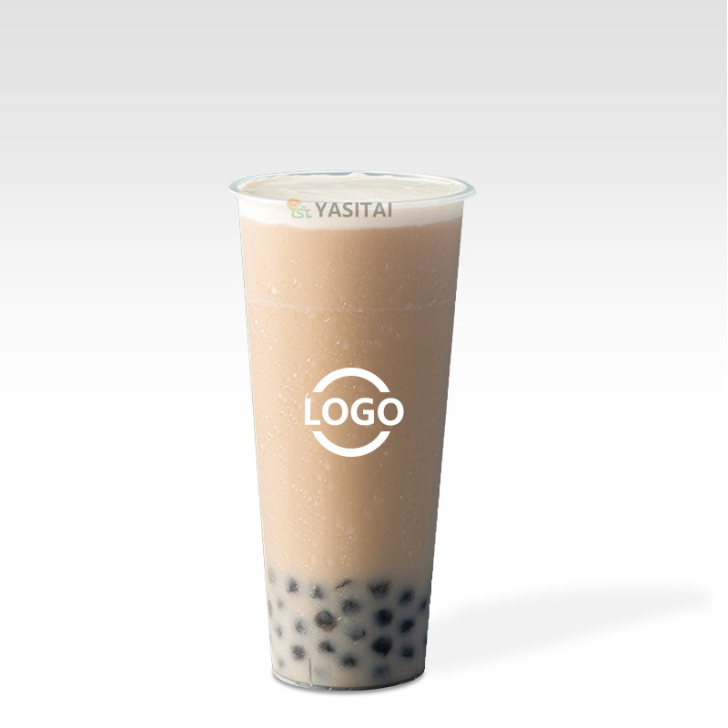 Boba Cup Plastic Injection Hard PP Bubble Tea Cup Custom Milk Tea Plastic Cups with Lids Factory Disposable – PP Injection Cup with Lid and Bubble Tea PP Injection Cup price