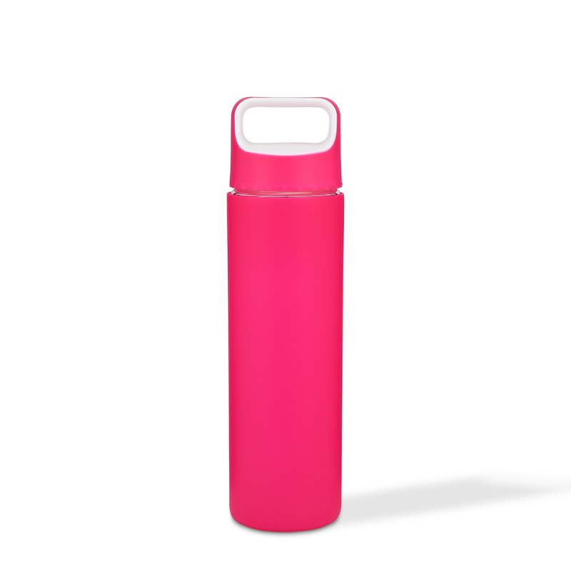 Borosilicate Glass 20 Oz Eco Friendly Handled Sporty Water Bottle with Silicone Leak Proof Lid and Silicone Sleeve BPA Free – Water Bottle and Vacuum Cup price
