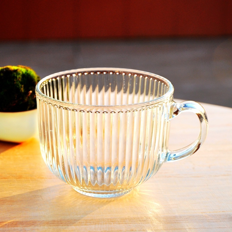 China Products/Suppliers. Eco-Friendly Heat Resistant Glassware Stripe Coffee Milk Cups – Glass Ware and Glass Cup price
