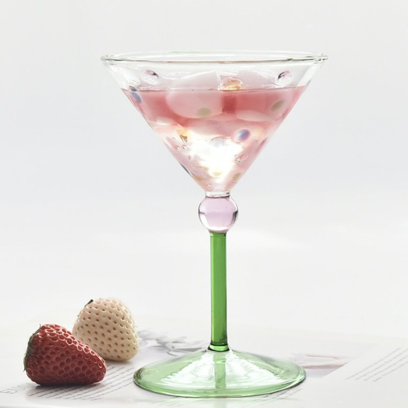 Creative Small Fresh Color Polka DOT Wine Glass Ice Cream Cups Champagne Glass Sweet Wine Glass – Colorful Polka Cup and Ice Cream Cups price