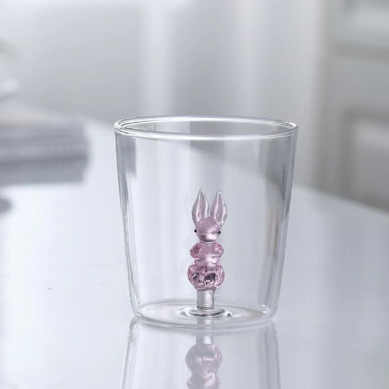 Customized 3D Cartoon Design Cute Simple Household Glass Fruit Juice Cup High Borosilicate Glass Cup – Glass Cup and Juice Cup price