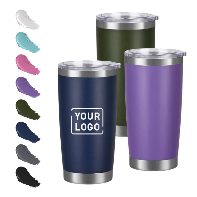 Customized Color and Logo Coffee Tumbler Stainless Steel Coffee Mugs Double Wall Insulated Tumblers Mug 20oz Tumbler Travel Mugs with Slide Lid – 20oz Tumbler with Straw and Customized Coffee Tumbler price