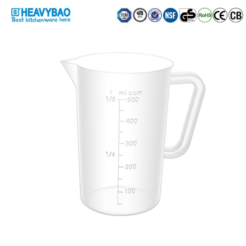Heavybao 500ml PP Kitchen Flour Sugar Milk Measurement Beaker Measuring Cup – Liquid Measuring Mug and Measuring Cup price
