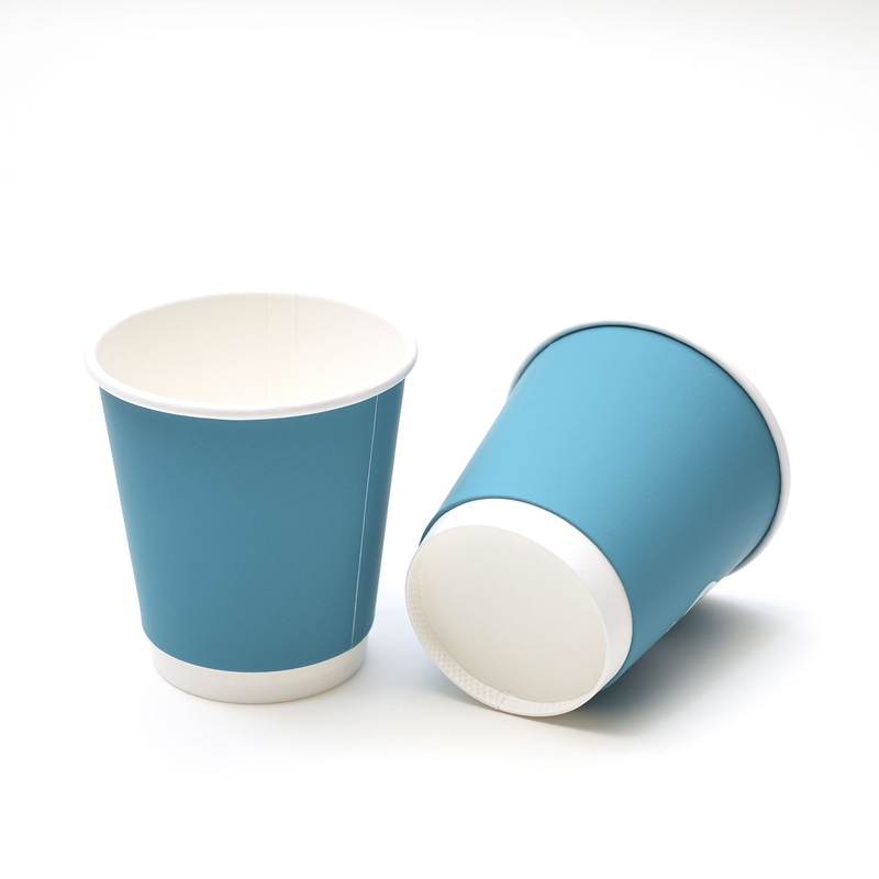 Personalized Print Coffee Cup Paper 8 Oz Paper Cups Double Wall PE Coating Disposable Hot Coffee Brown Kraft Paper Cup with Lids – Double Wall Paper Cup and Coffee Paper Cup price