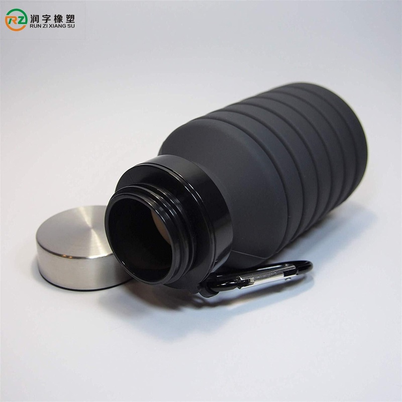 Portable Foldable FDA Silicone Water Bottle with Carabiner – Silicone Water Bottle and Collapsible Water Bottle price