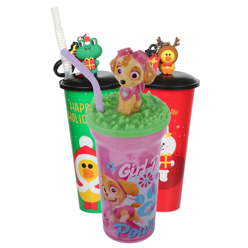 PP Plastic Cartoon Drink Cup with Topper Toys – PP Plastic Cup and Plastic Cup price