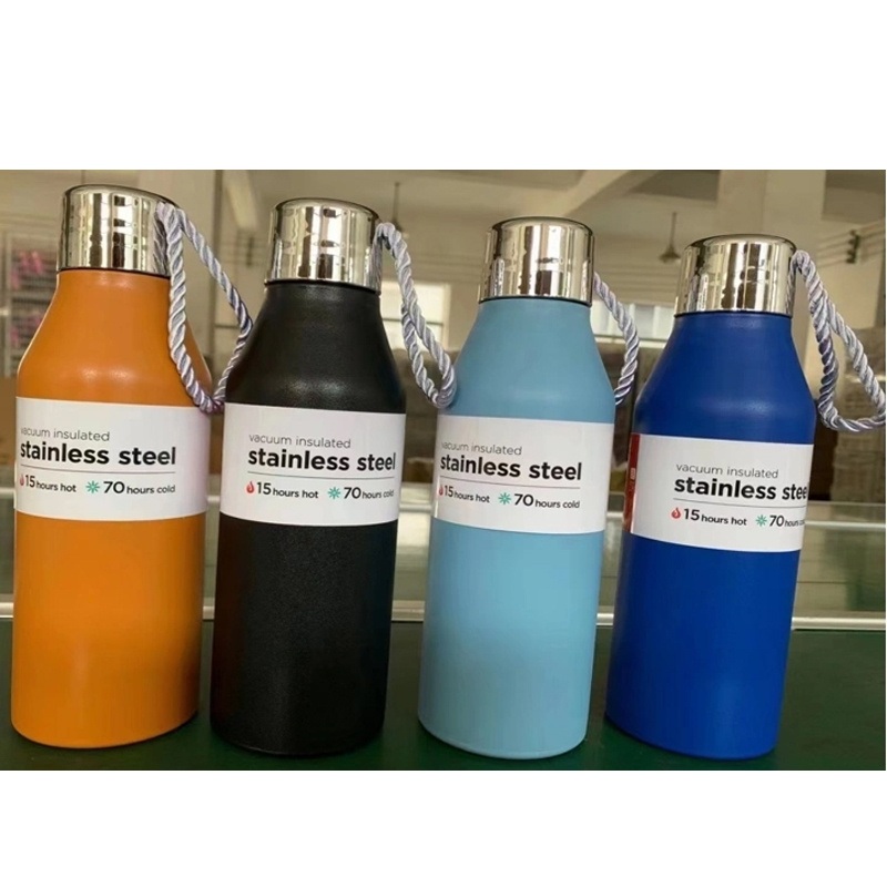 Stainless Steel Double Wall Vacuum Insulated Camping Sports Thermal Drinking Thermal Water Bottle with Handle – Water Bottle price