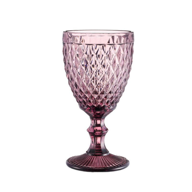 Wedding Custom Diamond Cut 8oz Clear Vintage Glass Water Juice Goblet Wine – Drinking Cup and Cocktail Cup price