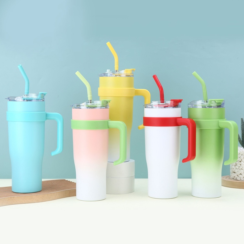 Wholesale Bulk Double Wall Vacuum Reusable Stainless Steel Insulated Travel Mug Cup 40oz Tumbler Hot and Cold with Handle – Tumbler and Stainless Steel Tumbler price