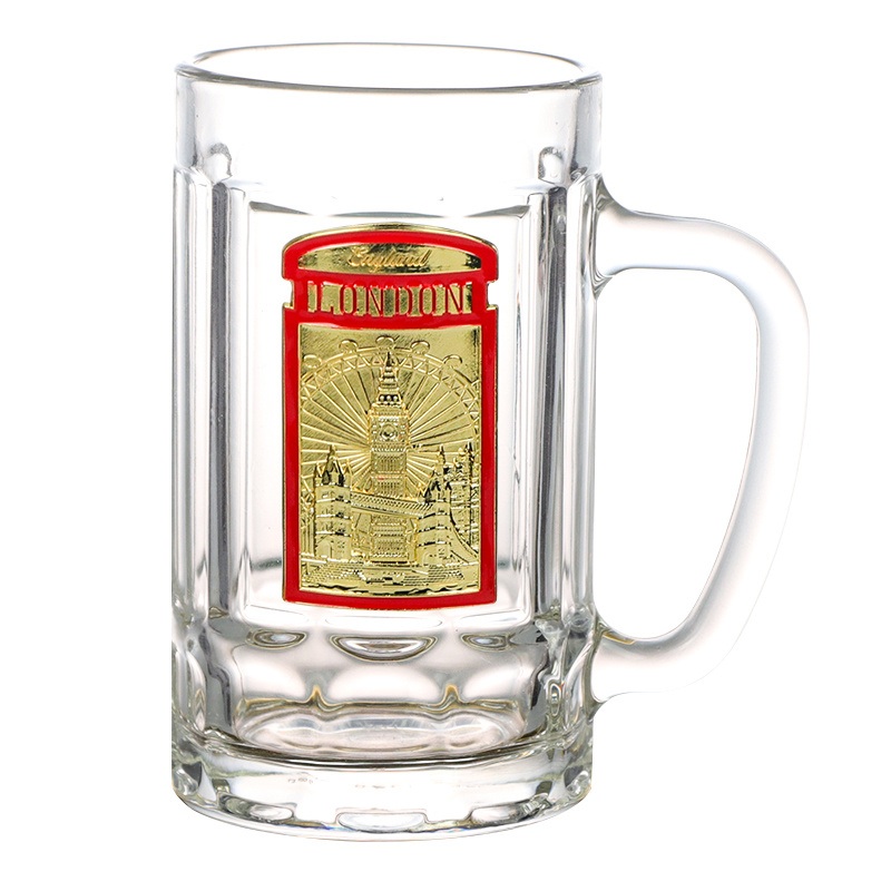 Wholesale Customized Metal Logo Tourist Souvenir Glass Stein Beer Mug with Handle – Beer Mug with Handle and Glass Beer Mug price