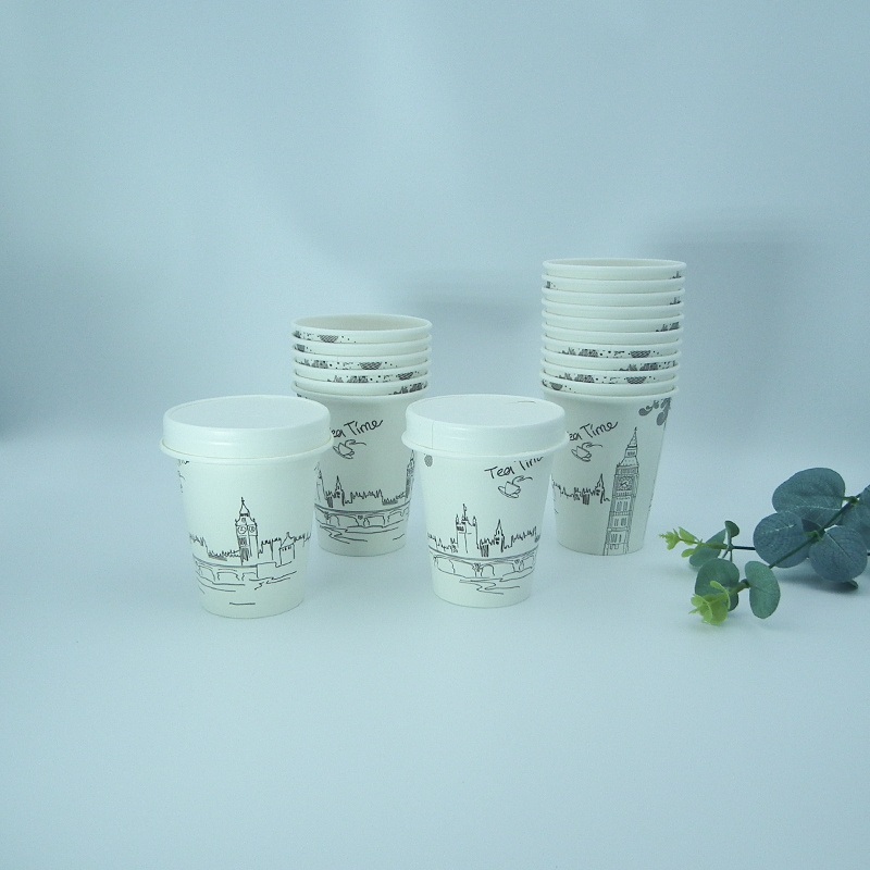 Wm1335 Water-Based Coated 8oz Disposable Milk Tea and Coffee Cups with Lids for Hot Drinks – Coffee Paper Cup and Disposable Paper Cup price