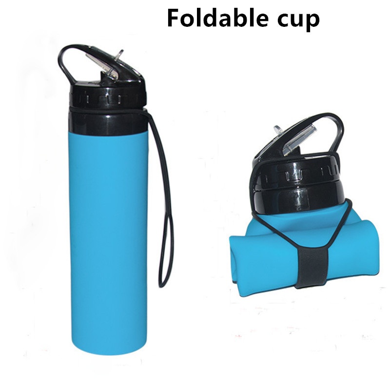 600ml BPA Free Sports Foldable Silicone Water Bottle for Travel – Foldable Bottle and Foldable Water Bottle price