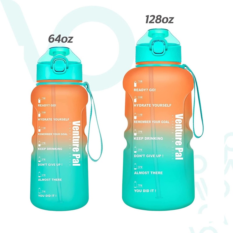 64oz 128oz Big Capacity Colorful Plastic Gym Sports Office Home Water Bottle with Drinking Reminder Mark – Jug and Hydro Flask price