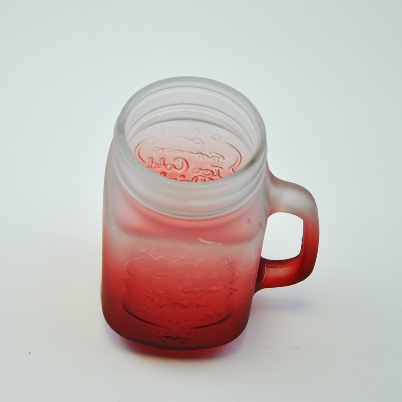 Color Square Ice Cold Drink Frosting Glass Mug for Cold Drink Shop – Mason Glass Mug and Ice Cold Drink Mug price
