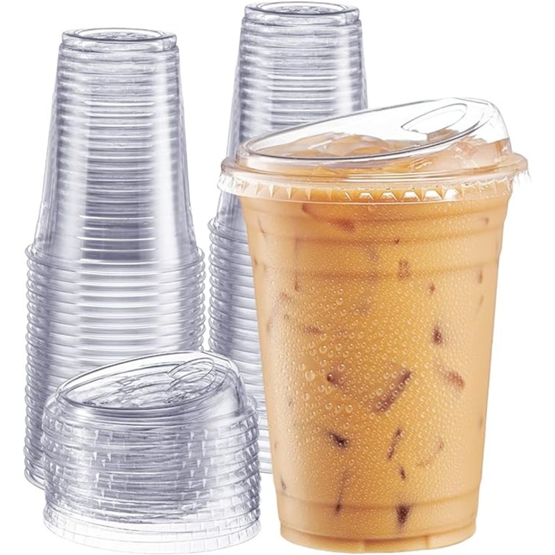 Crystal Clear Plastic Cups with SIP Lid – Pet Cups and Cold Drinking Cups price