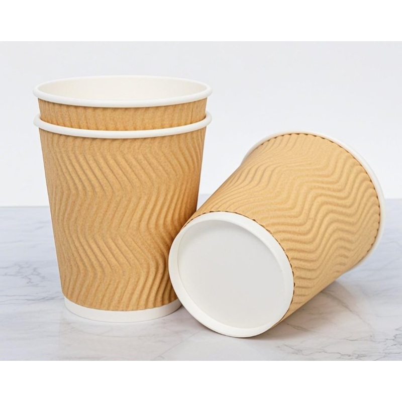 Custom Printing Eco Friendly High Quality Ripple Wall Paper Cups – Paper Cup and Coffee Cup price
