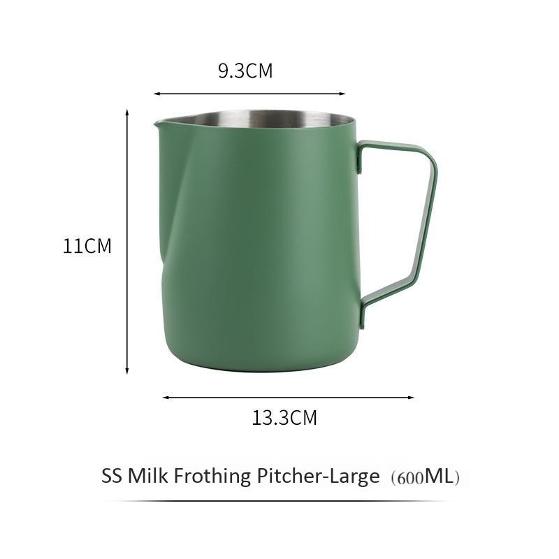Factory Wholesale Coffee Making Colorful Stainless Steel Laser Double Scale Latte Milk Frother Pitcher Cup for Cafe Barista – Milk Frothing Pitcher and Milk Steaming Pitcher price