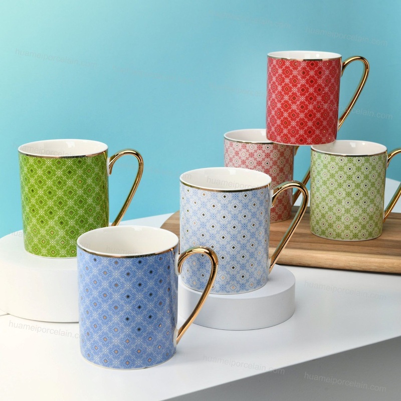 Luxury Gold Plated Custom Logo Chinese Coffee Cup Ceramic Mug – Mug and Ceramic Mug price