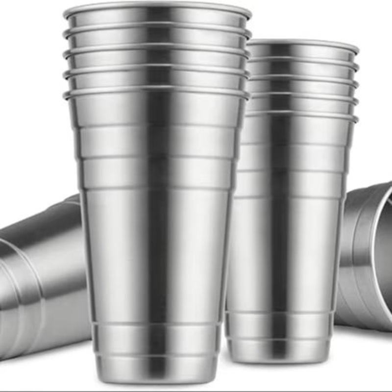 Premium Stainless Steel Cups 24 Oz Pint Metal Tumbler Stackable Durable Chilling Beer for Travel Outdoor Camping Everyday – Aluminum Cups and Aluminum Beer Cup price