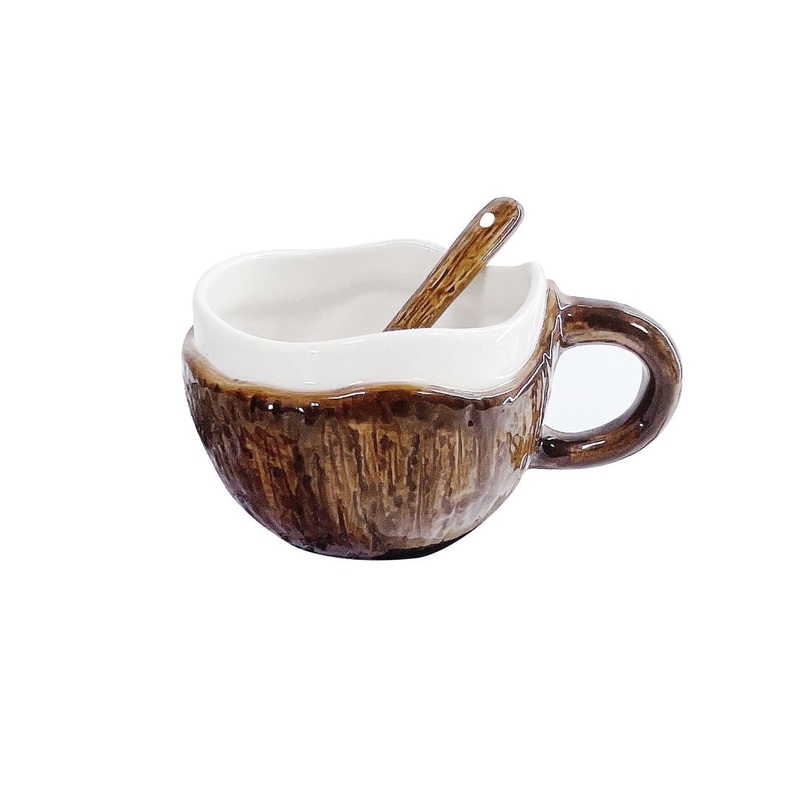 Stylish Vintage Ceramic Mug Irregular Handmade Design Perfect for Coffee & Oatmeal Breakfast – Ceramic Mug and Breakfast Mug price