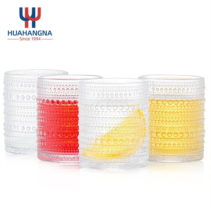 Wholesale Embossed Old Fashioned Mojito Barware Hobnail Beaded Glass Cups for Wedding – Glass Cups and Glass Cup price